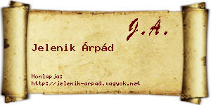 Jelenik Árpád névjegykártya