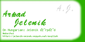 arpad jelenik business card